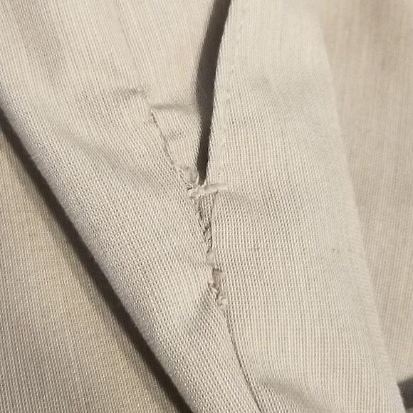 Chaps 44R Suit Set Tan Sport Coat Pants 36x34 2 Button Notch Lapel Classic FLAW - Picture 6 of 13